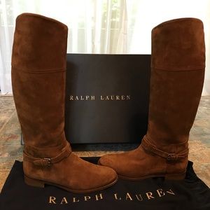Ralph Lauren Collection Sallen Suede Riding Boots